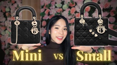 mirco lady dior|lady dior mini vs small.